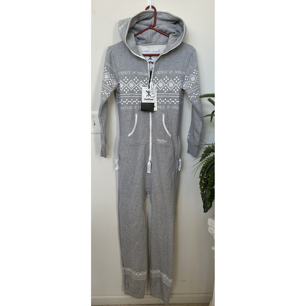 NWT The Norwegian Original One Piece Jumpsuit Gray fair aisle Unisex Sx XXS